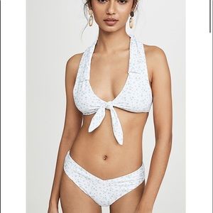 WeWoreWhat***Salerno Blue Foral Bikini Top XL***$110